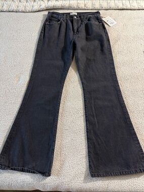 Etica Nina Black Creek Wide-Leg High-Rise Jeans Size 30 New